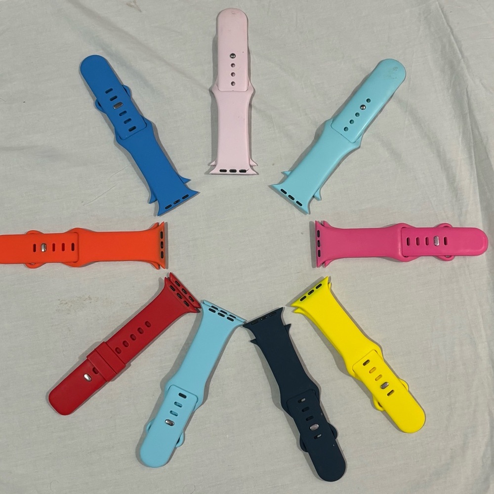 15 - Color Smartwatch Band Set + 9 Sparkly Face Covers – Fits 38–41mm